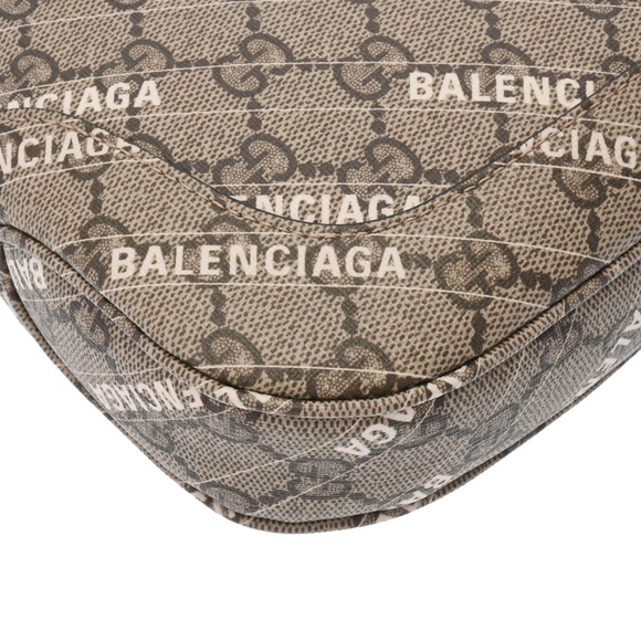 Gucci GG Supreme Jackie Balenciaga The Hacker Brown Beige Handbag - Picture 8 of 9